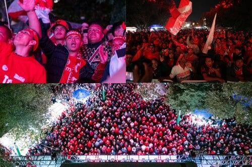Así disfrutaron familias toluqueñas la final de América-Toluca en Alameda y Bajo Puente Santín 